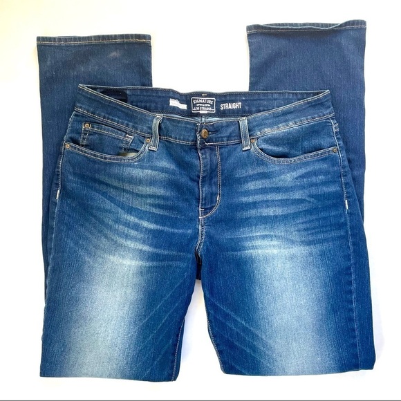 Signature by Levi Strauss & Co. Gold Totally Shaping Straight Leg Jeans 18L - Picture 1 of 9